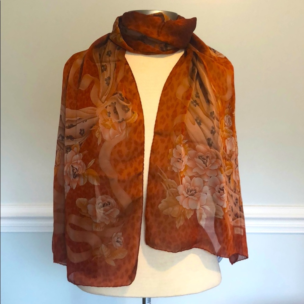 Salvatore Ferragamo Silk Chiffon Scarf